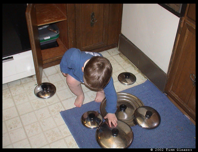 Oh, I see...you wanted all the lids out of the cupboard.