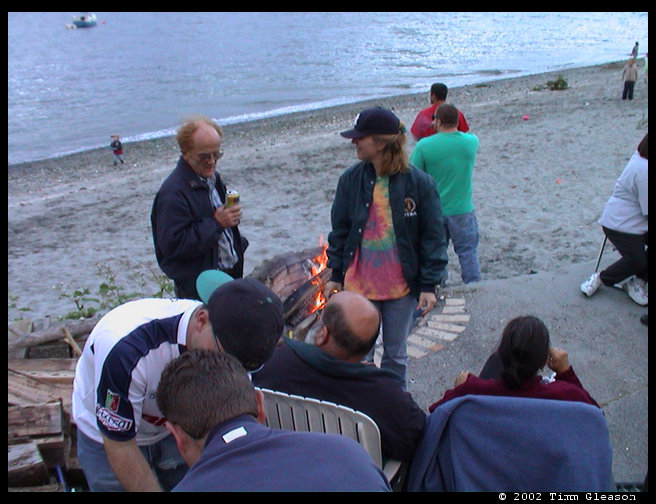 Pasha & Jeff in the foreground, Mom & Rick in the chairs, Debbie & Herb standing up.