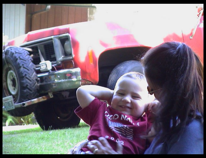 Logan spends some fun time with Grandma