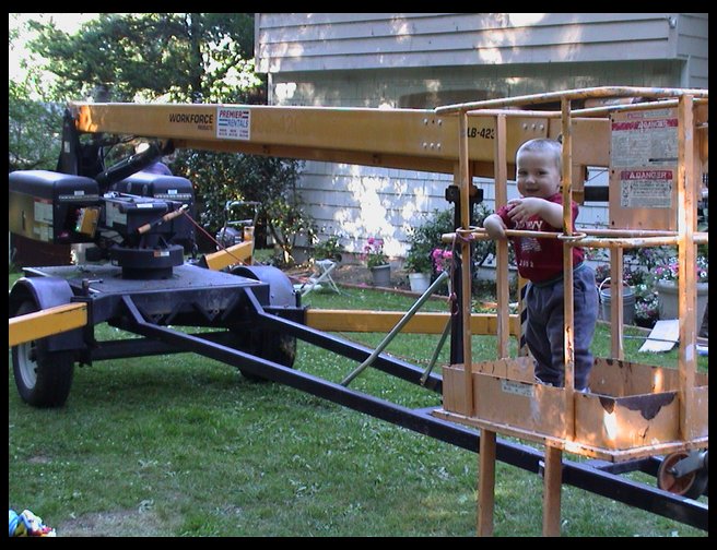 Out own little painter in the making.  