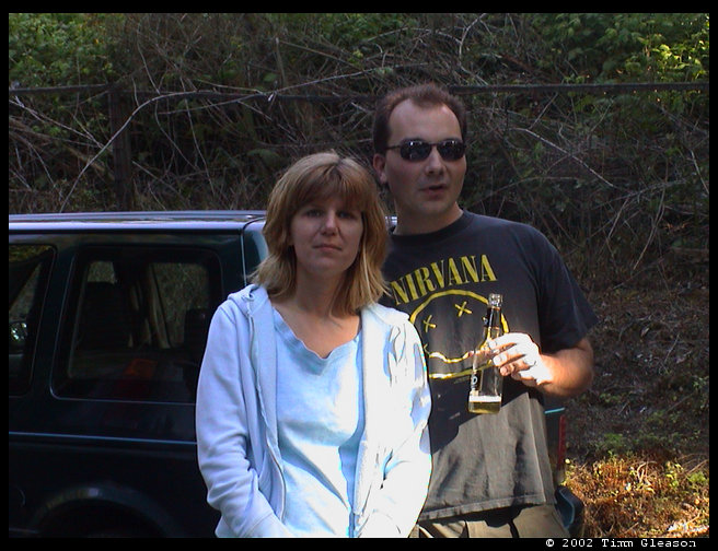 Pasha & debbie posing for a pic.