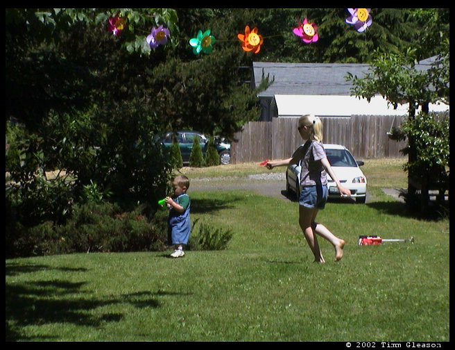 Logan and Lisa playing around. 