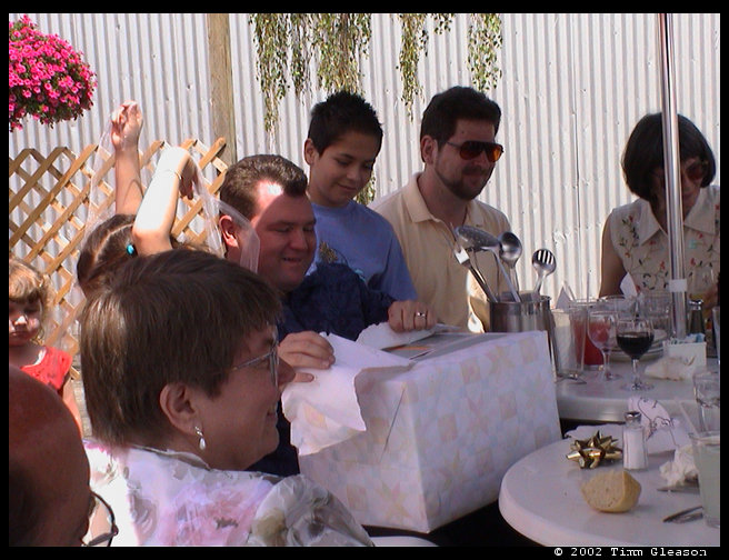 Donna (jeff's mom), Jeff, James (Jeff's son), Dan (Jeff's uncle), Susan (Jeff's Aunt, married to Dan).
