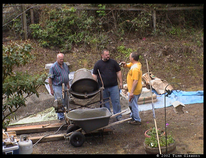 Dad, Timm & Ron (Ron came by to see how they were doing).