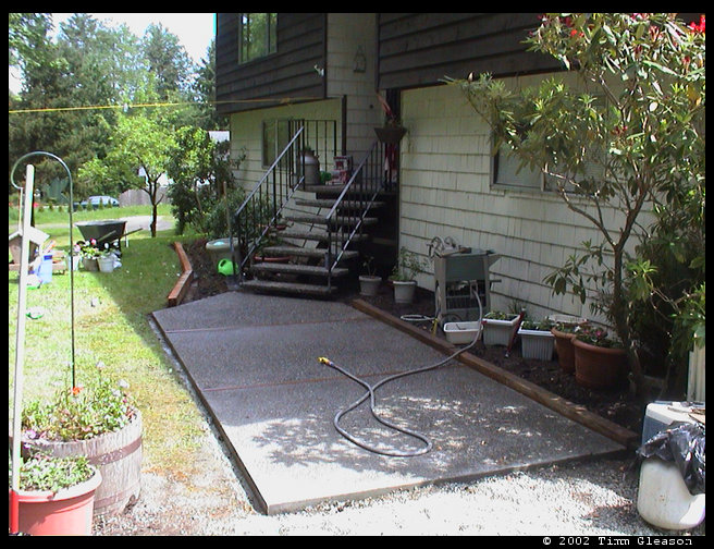 Our beautiful new walkway poured by Timm.