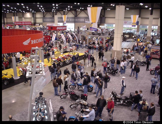 Main floor of motorcycle show