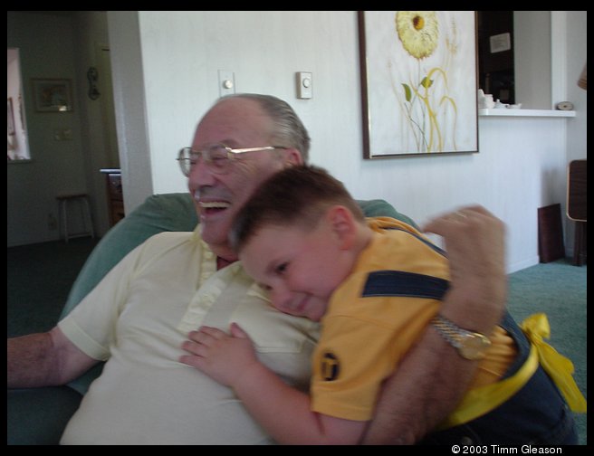 Grandpa Ross and Logan