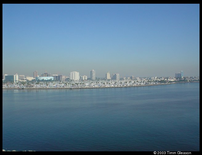 View of downtown Long Beach from the Queen Mary