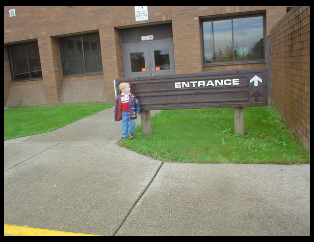Lucas first day at Wee Wolves