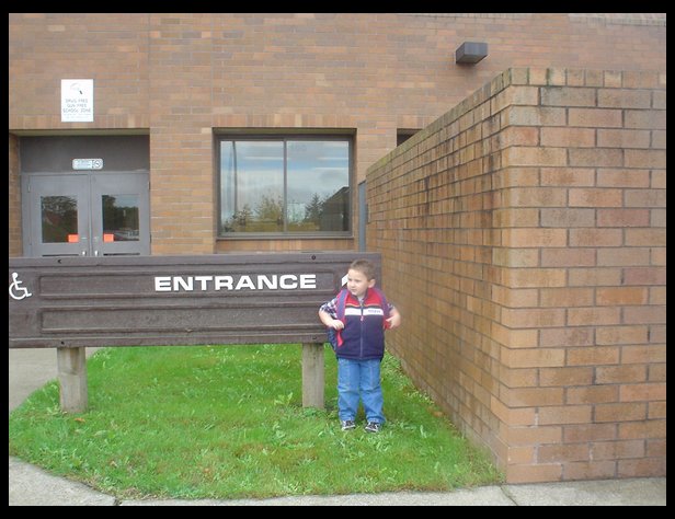 First day of Wee Wolves for Logan