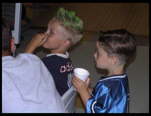 Liam and Gavin Cashmore at the party.